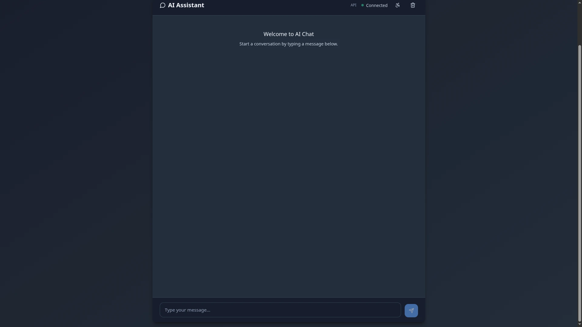 Captura de pantalla del proyecto Realtime AI Chat Platform