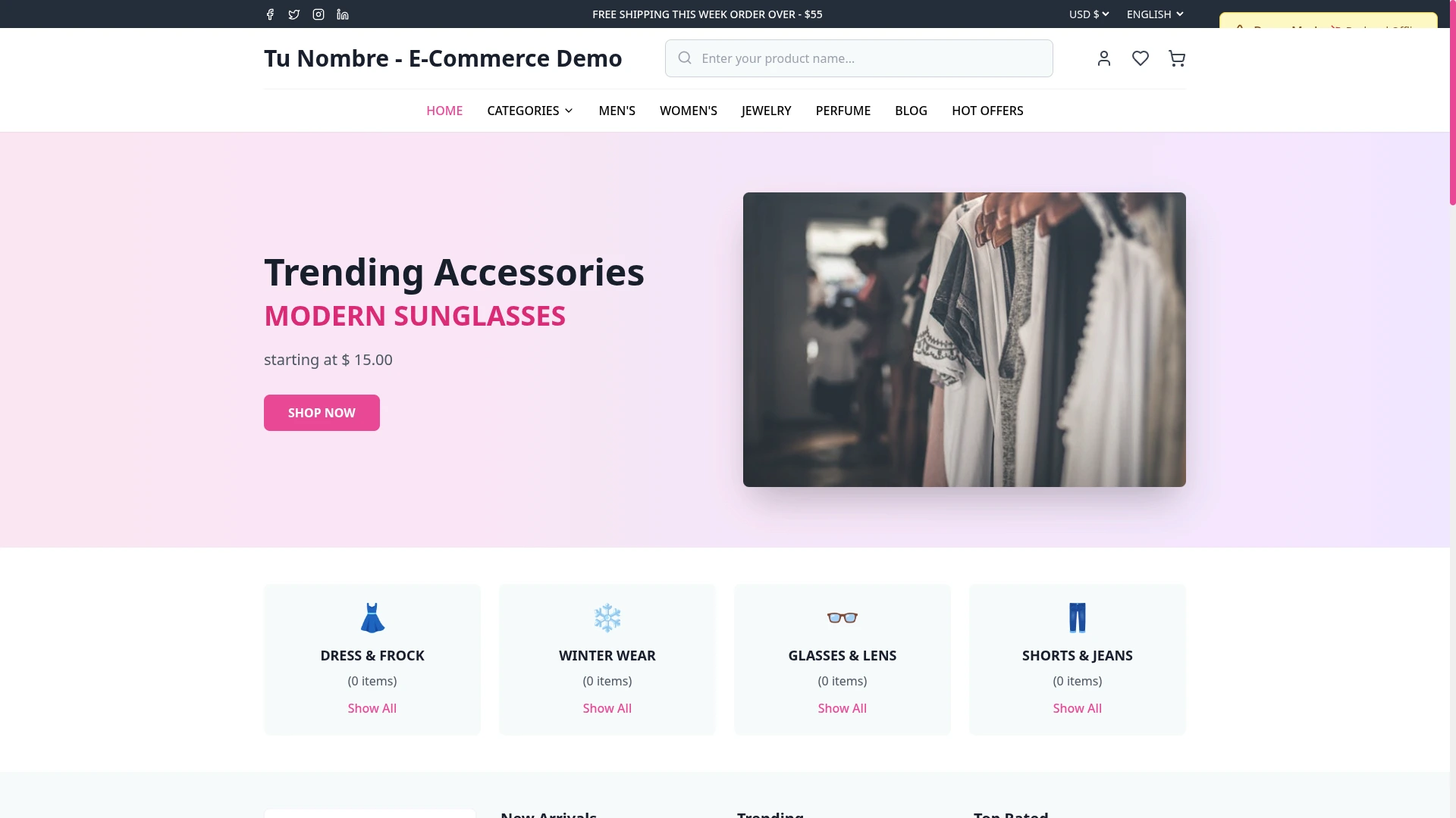 Captura de pantalla del proyecto Scalable Full-stack E-Commerce